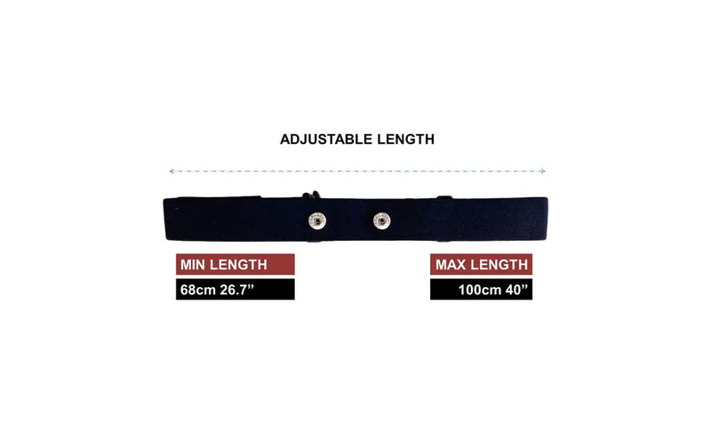 Heart Rate Monitor Soft Chest Strap Replacement Belt Size S-XL. Fits: Garmin HRM Dual, Wahoo TICKR, Polar H7, Peloton, CARDIOSPORT - BeesActive Australia