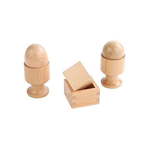 Adena Montessori Inspired 3D Object Fitting Exercise - Wooden Toys for Fine Motor Skills - 6-12 Months Educational Baby Toy Set - BeesActive Australia