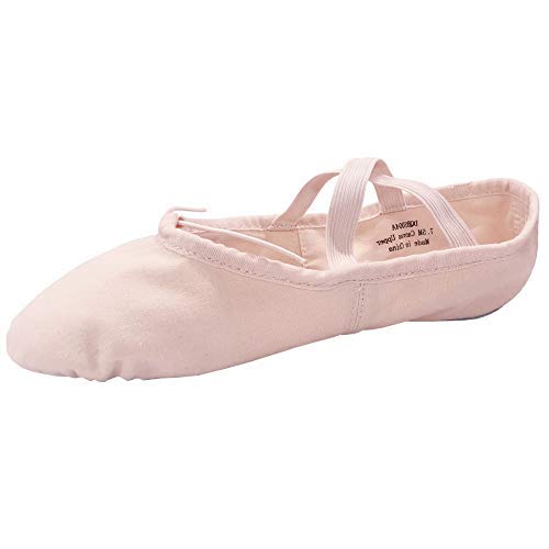 [AUSTRALIA] - Danzcue Adult Split Sole Canvas Ballet Slipper 8.5 Pink 