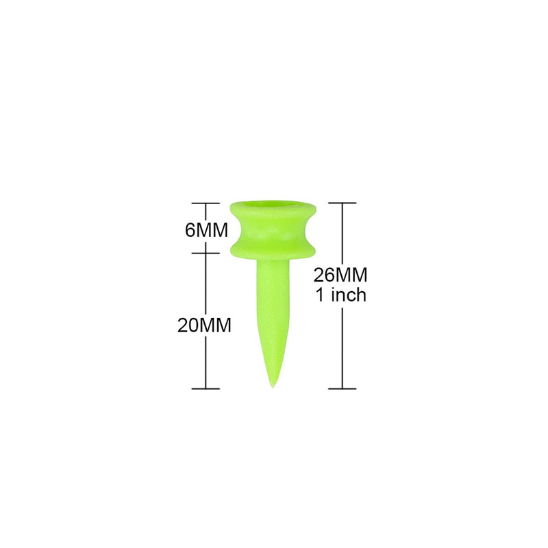 Zivisk Step Down Golf Tees 1" 100 Count Plastic Golf Castle Small Tees(Green) - BeesActive Australia
