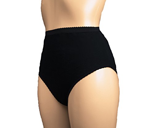 P&S Healthcare - Ladies Protective Pant - Washable Incontinence Pant - Ideal for IBS - Black and White Large - BeesActive Australia
