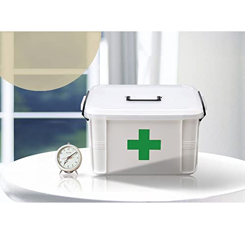 GOLDBEARUK Plastic Portable Medical Chest Clip Fastenings Upper level Compartments (Small Size) Small Size - BeesActive Australia