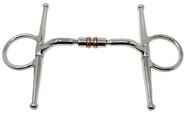 [AUSTRALIA] - Professional Equine Horse Full Cheek Comfort Snaffle Bit Copper Rollers 35622 Mouth: 4-1/2" Cheeks: 6-3/8" 