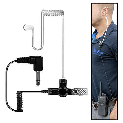 3-Pack 3.5mm Surveillance Earpiece Coil Tube For Two-Way Radios – Listen-Only, Noise Cancelling
