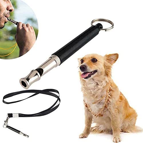 Dog Whistle to Stop Barking Neighbors Dog - Dog Clicker Anti Barking Device 2 Dog Training Whistles with Black Lanyard - Dog Whistle Training - Dog Clicker for Training - Dog clicker and lanyards - BeesActive Australia