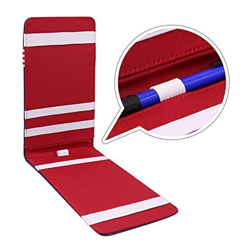Craftsman Golf USA Star Red Stripes Blue Pu Leather Scorecard & Yardage Holder Cover Also Available Customized Name Version Blank One - BeesActive Australia