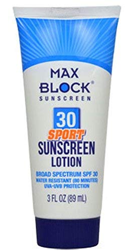 Max Block 30 SPF Sport Sunscreen Lotion, 3 oz.- Pack of 2 - BeesActive Australia