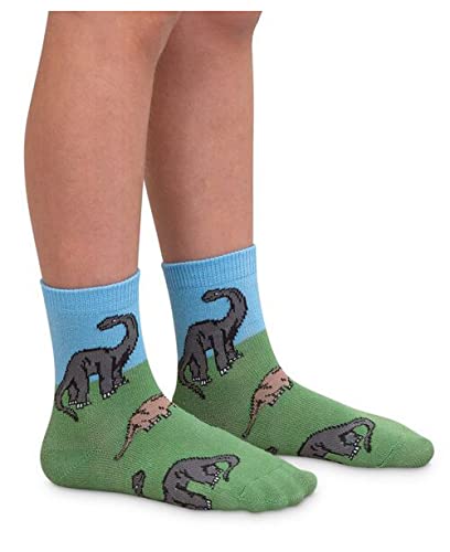 Jefferies Socks Little Boys' 3-7 Dino Triple Treat Socks (Pack of 3) X-Small Pine - BeesActive Australia