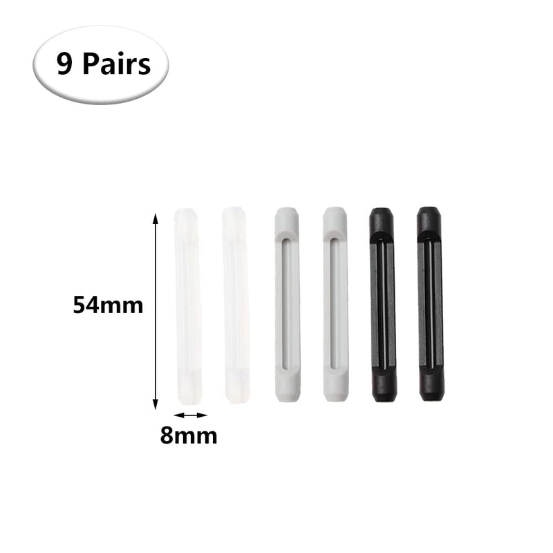 Juliyeh 9 Pairs Anti-Slip Glasses Hooks Grips Eyeglass End Tips Soft Silicone Glasses Arm Covers for Various Glasses and Sunglasses Black r3r3 - BeesActive Australia