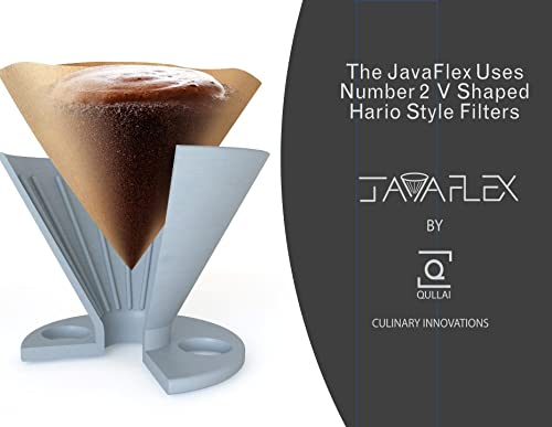 Qullai The Original JavaFlex Premium Foldable Silicone Pour Over Coffee Maker and Storage Pouch. Uses #2 V60 Cone Coffee Filters Pastel Swirl - BeesActive Australia