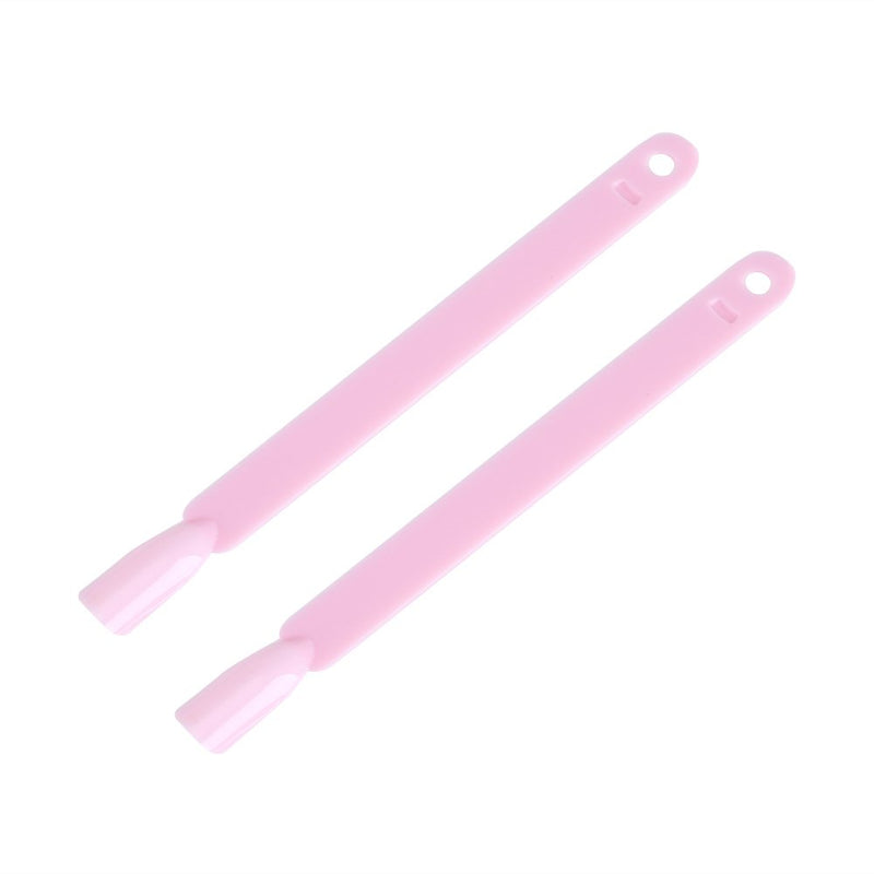 Nail Display Stick, 50Pcs/Bag Fan False Nail Tip Stick Plate Manicure Polish Gel Display Practice Tool Pink - BeesActive Australia