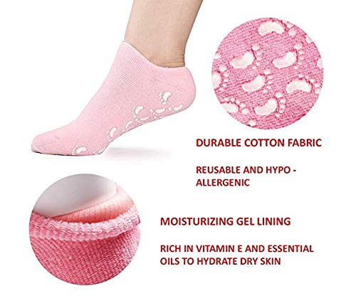 Moisturizing Gel Socks - Foot Moisturizing Socks for Dry Feet and Cracked Heel Spa Treatment, Relief Therapy Cracked Feet Repair with Moisturizer and Moisture Lotion Socks by INDIGO61 - BeesActive Australia