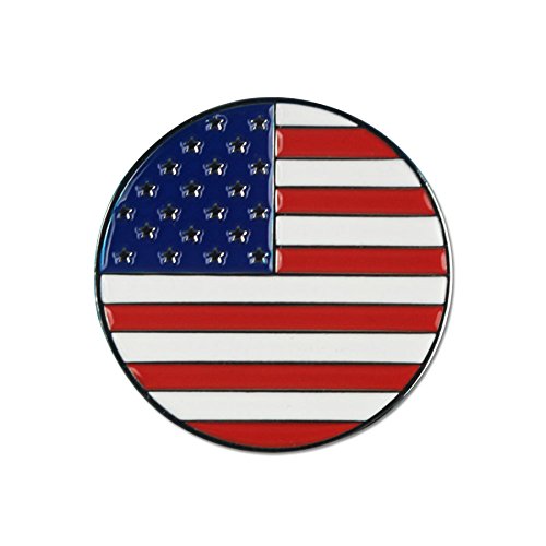 PINMEI Lot of 10 Golf Ball Markers Assorted Patterns - Soft Enamel Technique American Flag - BeesActive Australia