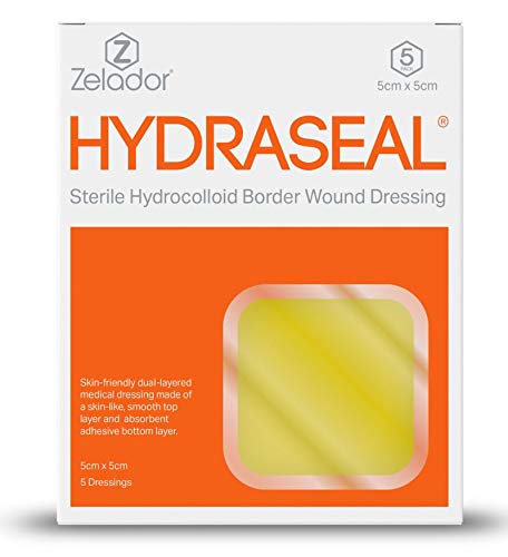 Hydrocolloid Sterile dressing 5x5cm adhesive border x 5 dressings 5x5 cm (Pack of 5) - BeesActive Australia
