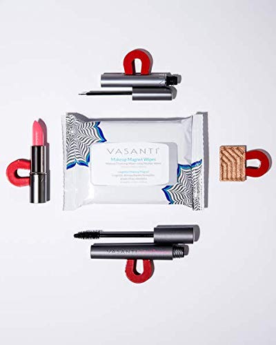 VASANTI Makeup Magnet Wipes - Gentle Facial Makeup Remover Cleansing Wipes with Micellar Water Paraben and Cruelty Free Vegan Friendly - BeesActive Australia