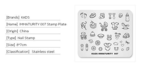 KADS Nail Art Image Stamping Plates Baby Immaturity Cute DIY Manicure Template(IM007) IM007 - BeesActive Australia