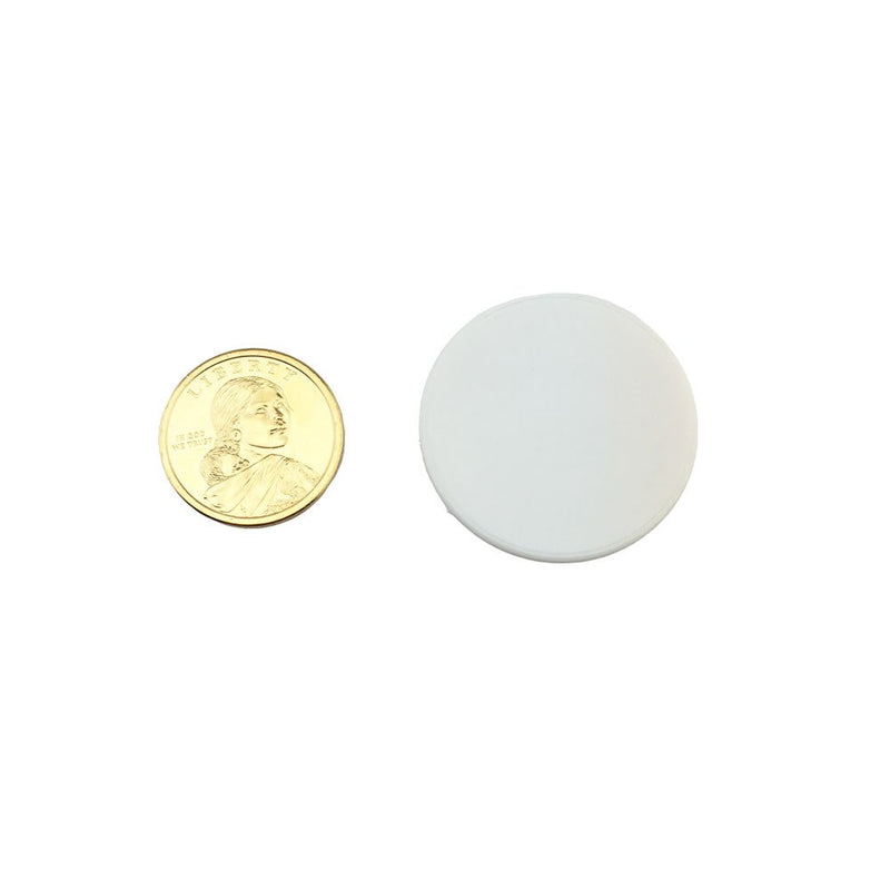 [AUSTRALIA] - Smartdealspro Set of 100 1 1/2 Inch Opaque Poker Chips Plastic Learning Counters Game Tokens with Storage Box White 