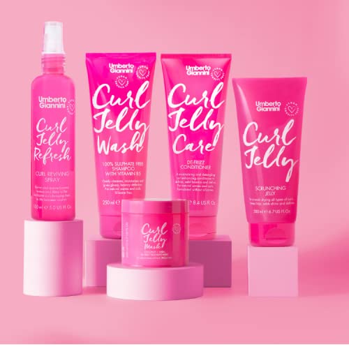 Umberto Giannini Curl Jelly Scrunching Jelly & Creme De Curl Control Cream Duo for Curly or Wavy Hair, Vegan & Cruelty Free, 2 Pack - BeesActive Australia