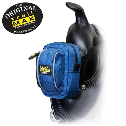 [AUSTRALIA] - TrailMax 500 Series Insulated & Padded Front Pocket Saddle Bag for Trail Riding, 1680-denier Ripstop Nylon Outer Shell has a PVC Water Resistant Coating, in Black, Glacier Blue, Red 