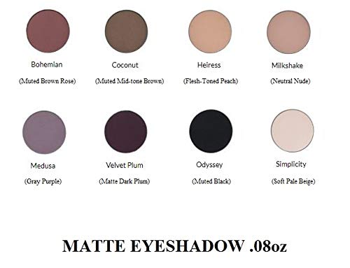 Matte EyeShadow Single- Hypoallergenic - Pressed Powder - High Pigment True Matte Finish - Use As Wet or Dry Eye shadow .08 oz. (Simplicity) Simplicity - BeesActive Australia