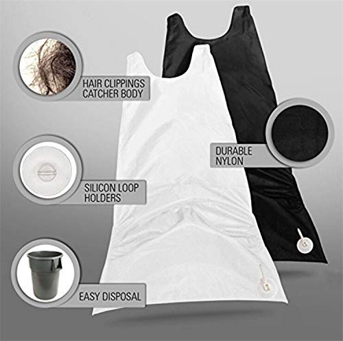 Giftwide Men’s Beard Apron Beard Shaving Bib Beard Trimming Apron For Easy Clean Up With Suction Cups Stay Tidy (White) White - BeesActive Australia