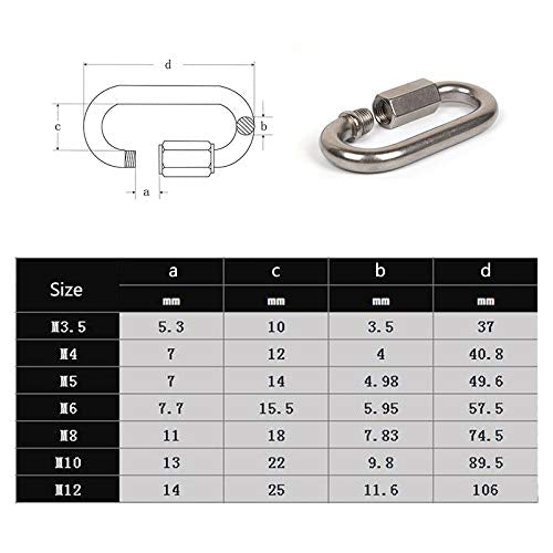 304 Stainless Steel Quick Links,Quick Chain Repair Links M6 1/4" - BeesActive Australia