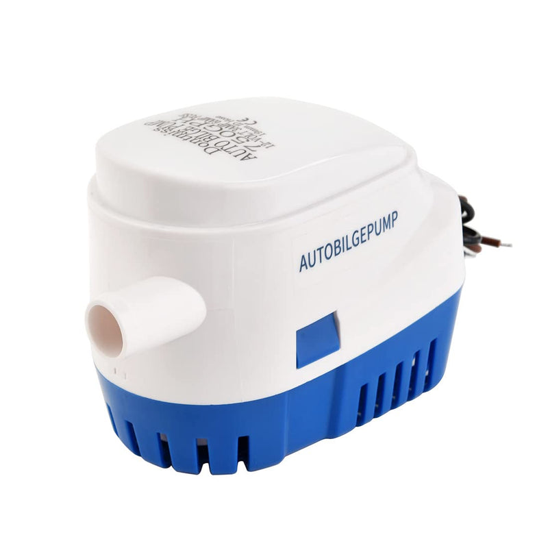Dontmiss Non-polar Automatic Submersible Small Boat Bilge Pump 12v 750gph Auto with Float Switch 3/4 inch (19mm) Outlet Dia, bilge pump for boat (Non-polar 750GPH two wires) - BeesActive Australia