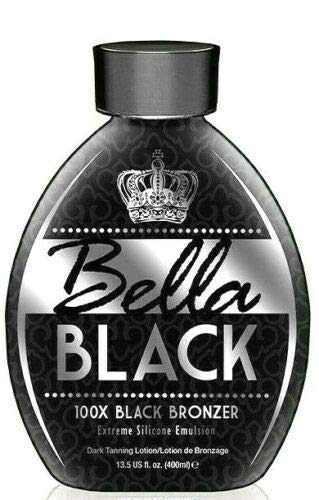 Bella Black 100X Bronzer Tanning Lotion – Premium Tanning Bed Lotion with Extreme Silicone Emulsion and Banana Fruit Extract – Instant Results – Dark Tanning Lotion for Indoor Tanning Beds - 13.5oz - BeesActive Australia