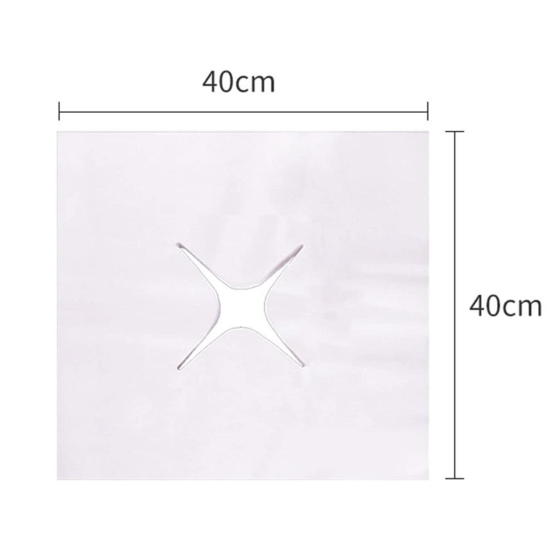 200Pcs Disposable Non-Woven Massage Table Face Cradle Hole Covers, Soft Skin-Friendly Fabric Face X-Shaped Hole Mat Headrest Cover Pillow Towel Protector for SPA Beauty Salon Tattoo/40cm*40cm - BeesActive Australia