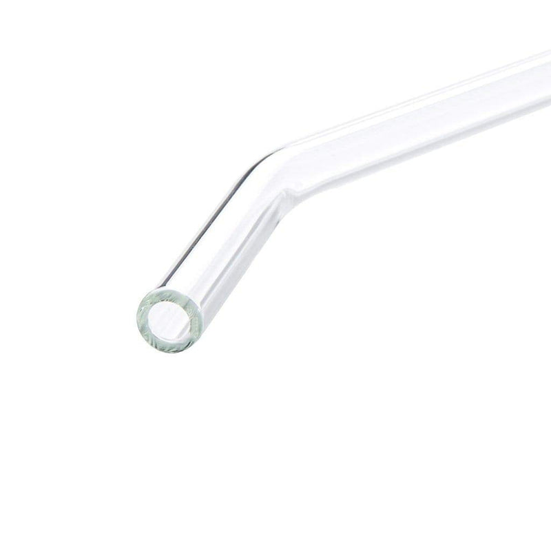 Halm Glass Straws – 6x Short 6 Inch bent Reusable Drinking Straws + Plastic-Free Cleaning Brush - Dishwasher Safe - Eco-Friendly - Perfect for Smoothies, Cocktails - Made in Germany - BeesActive Australia