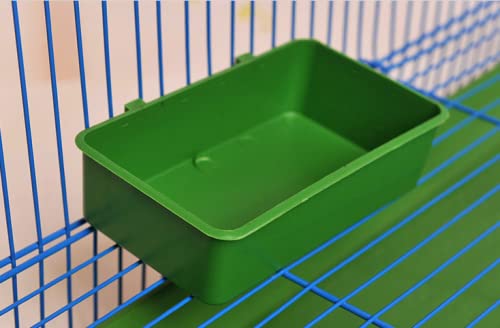 12 Pcs Bird Plastic Feeder,Seed Food Feeding Cups Plastic Hanging Bowl for Pet Parrot Parakeet Gamefowl Poultry Pigeon,Green - BeesActive Australia