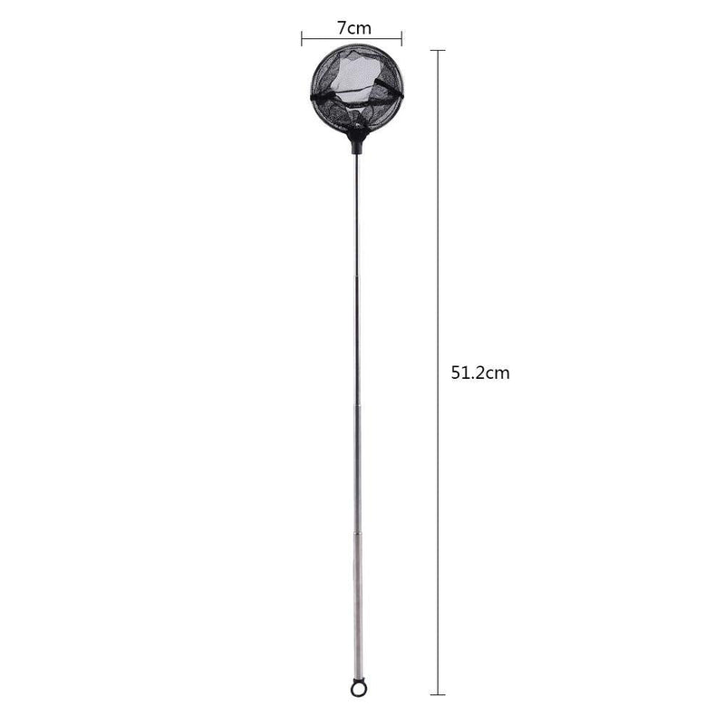 Zerodis Aquarium Mini Adjustable Mesh Net, Fish Tank Mini Fishes Shrimps Landing Net Adjustable Telescopic Long Handle Small Fish Catcher Round - BeesActive Australia