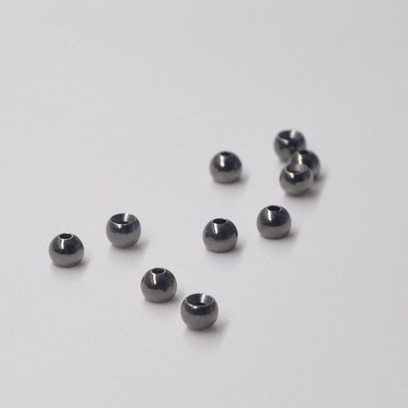 MUUNN 100pcs 1.5-6.4mm Fly Tying Countersunk Tungsten Beads,Four Colors Nymph Flies Head Material,Nymph for Fly Fishing Black Nickle 3.0MM - BeesActive Australia