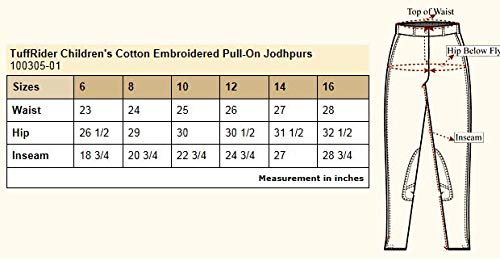 [AUSTRALIA] - TuffRider Kid's Cotton Embroidered Pull-On Jods 10 Purple 
