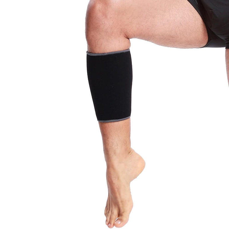 Neotech Care Calf Support Sleeve - Elastic & Breathable Knitted Fabric - Medium Compression - Black Colour (Size M, 1 Unit) - BeesActive Australia