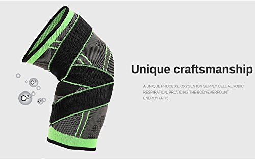 [AUSTRALIA] - Knee Sleeve, Knee Pads Compression Fit Support -for Joint Pain and Arthritis Relief, Improved Circulation Compression - Wear Anywhere - Single (Green, XXL) Green XX-Large 