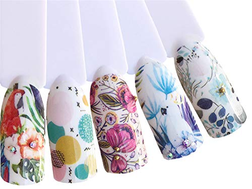 4 Sheets 48 pattern Water Transfer Nail Art Decals Stickers With Butterfly flower Animal Insect beauty girl cartoon and different patterns for women 3 - BeesActive Australia