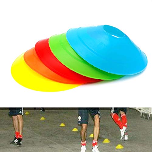 BiAnYC Pro Disc Cones (Set of 50) More Softer & Flexible for Agile Training/Soccer/Football/Kids/Field/Other Games etc. Cone Markers (Red) - BeesActive Australia