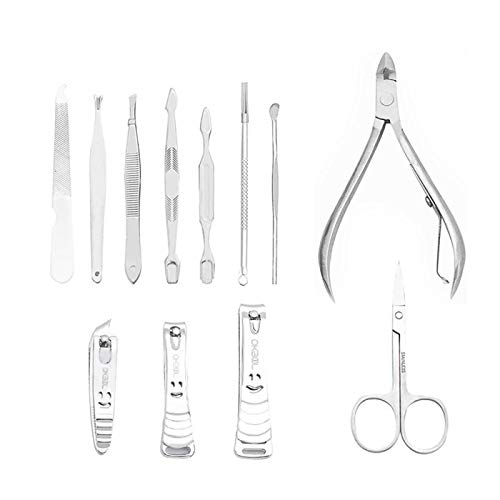 Okbool 12pcs Flower Stainless Steel Nail Clipper Care Personal Manicure & Pedicure Set Travel & Grooming Kit - BeesActive Australia