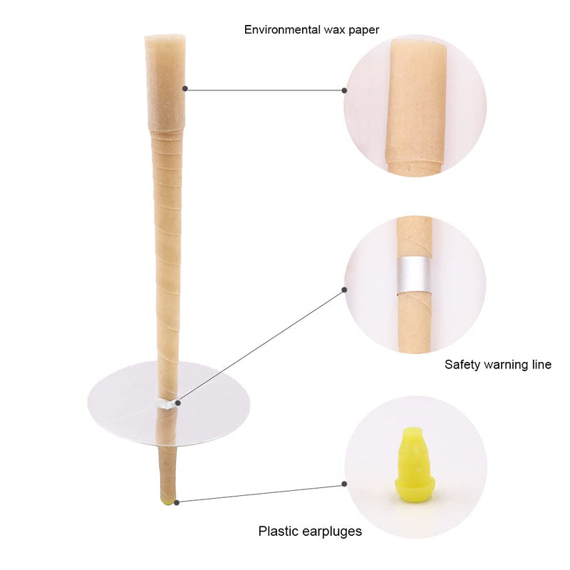 Ear Candles,10 Pcs Ear Cones Candles,Natural Ear Wax Remover 100% Natural Beeswax Candle with 10 Protective Disks - Relaxing - BeesActive Australia