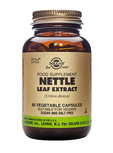 Solgar Nettle Leaf Extract Vegetable Capsules - Pack of 60 - Rich in Antioxidants - Vegan and Kosher - BeesActive Australia