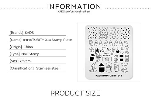 KADS Stamping Plates Manicure Template Nail Art Image Stamp Cute Rabbit Nail Design Tools (IM014) IM014 - BeesActive Australia