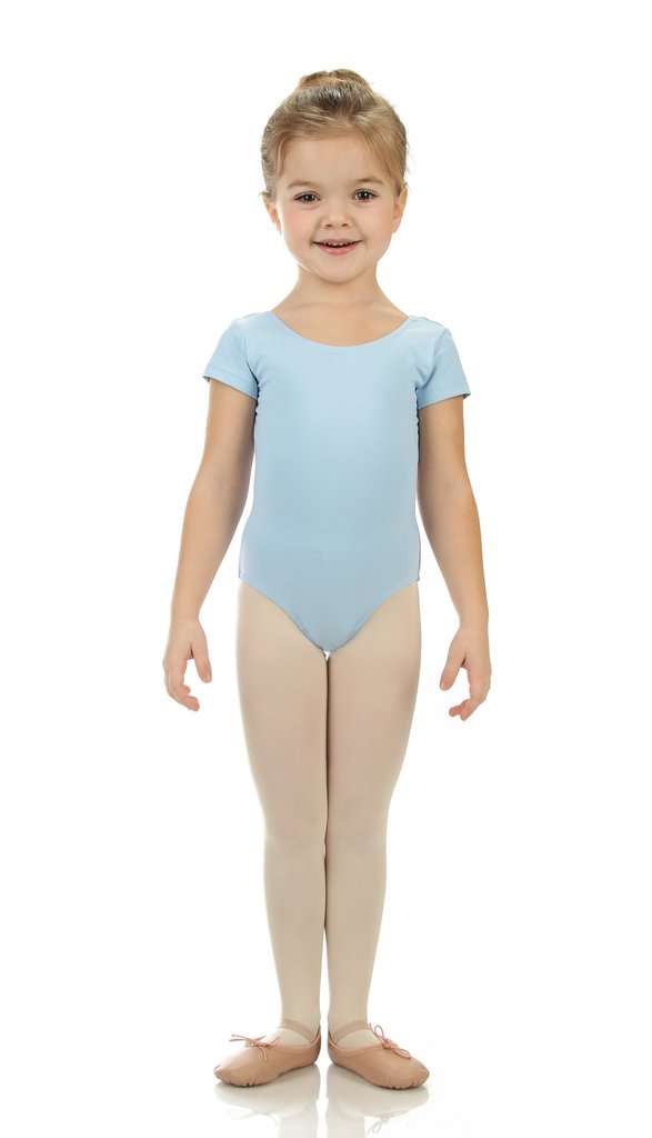 [AUSTRALIA] - Elowel Girls' Team Basics Short Sleeve Leotard Light Blue (size2-4) 