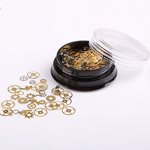 GBSTORE 3D Steam Punk Metal Mechanical Gears Decorations Accessory Box-Packed Mixed Colors Studs for Nail Art DIY Craft Jewelry Making(100-150pcs) - BeesActive Australia