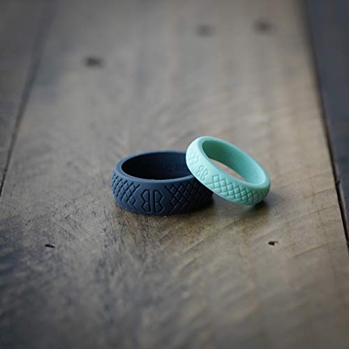 Barbell Bands Silicone Ring for Women | Premium Rubber Wedding Band | Perfect for Fitness, Lifting, Active Lifestyle - Comfortable and Durable Magenta 6 - BeesActive Australia