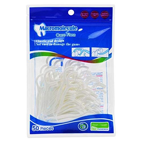 Dental Floss Sticks, Tooth Pick, Resealable Travel Friendly Pack, Fine Thread, High Pull Toothpicks Sticks (50 Pieces) - BeesActive Australia