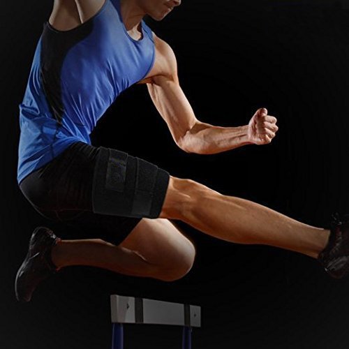 Medical Grade Thigh Hamstring Support Compression Brace Wrap Adjustable Neoprene Sports Leg Sleeve for Pulled Hamstring Strain Injury Rehab for Gym,Running, Fitness, Football, Badminton, Basketball 1 Pcs Thigh Support - BeesActive Australia
