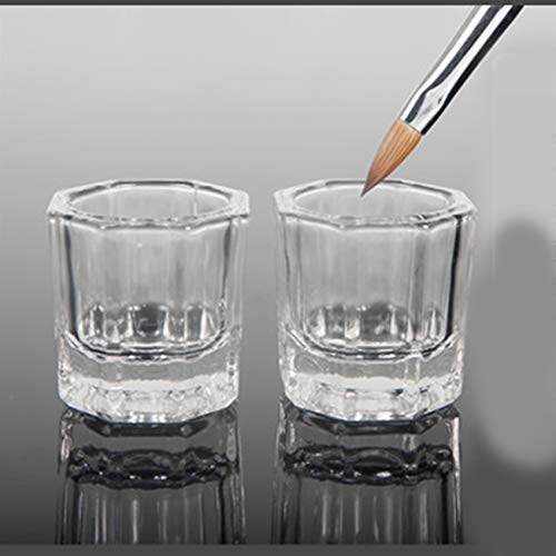 Karlash 2 Nail Art Acrylic Liquid Powder Dappen Dish Nail Crystal Bowl Glass (Dappen Dish) - BeesActive Australia