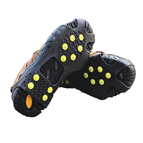 Blue Jade 10 Studs Non-Slip Ice Cleats for Shoes and Boots Snow Cleats for Women Men Ice Walking Cleats Traction on Snow and Ice XXL(Women:13-16/Men:14-18) - BeesActive Australia