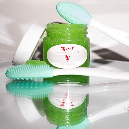 ORGANIC & VEGAN LIP Scrub - Exfoliate Dead Skin - Allergen Friendly, Gluten, Sulfate & Paraben Free - Prevents Cracked & Flaky Lips - with Agave Nectar & Peppermint Oil - Vermillion Cosmetics, 1 oz. - BeesActive Australia